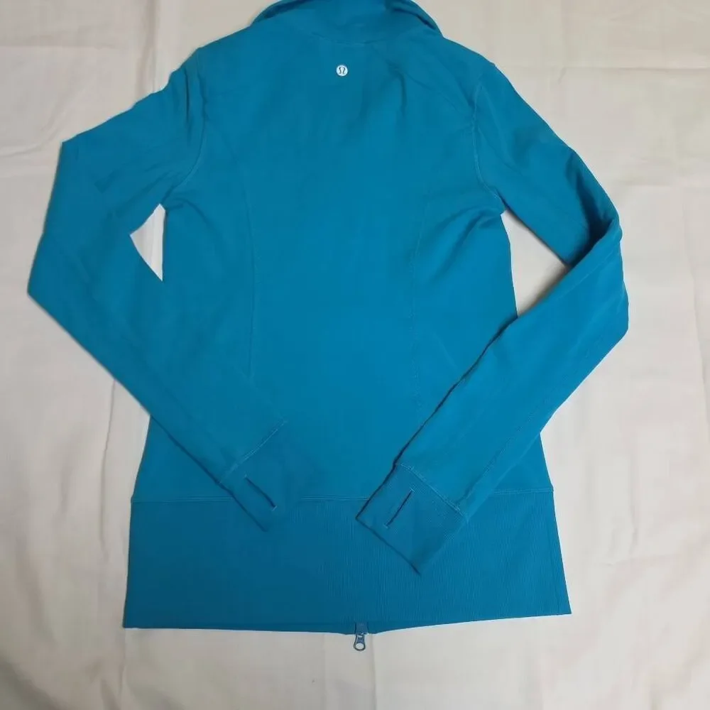 Lululemon Nice Asana Jacket Size 8 Turquoise